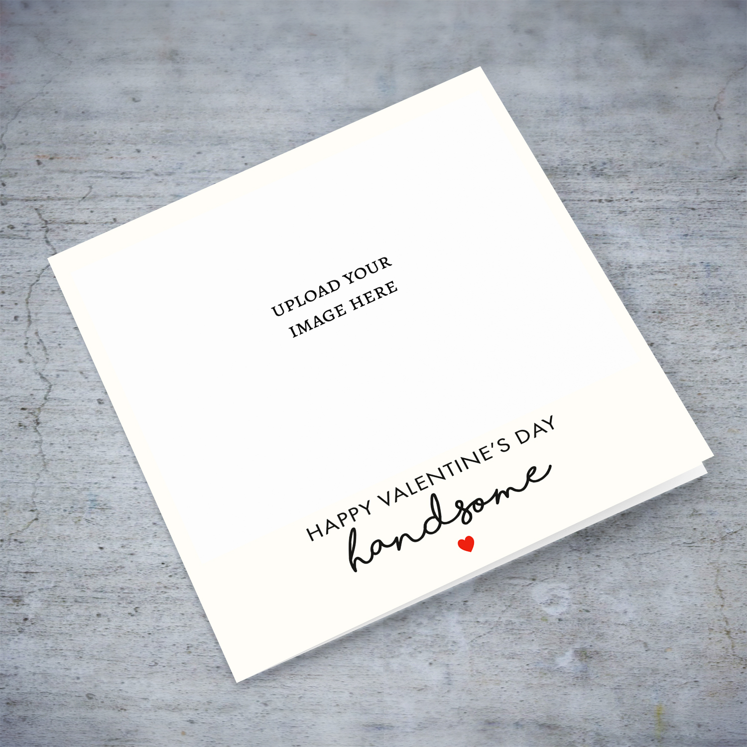 Minimalist Valentines Card to a hansdome one in English
