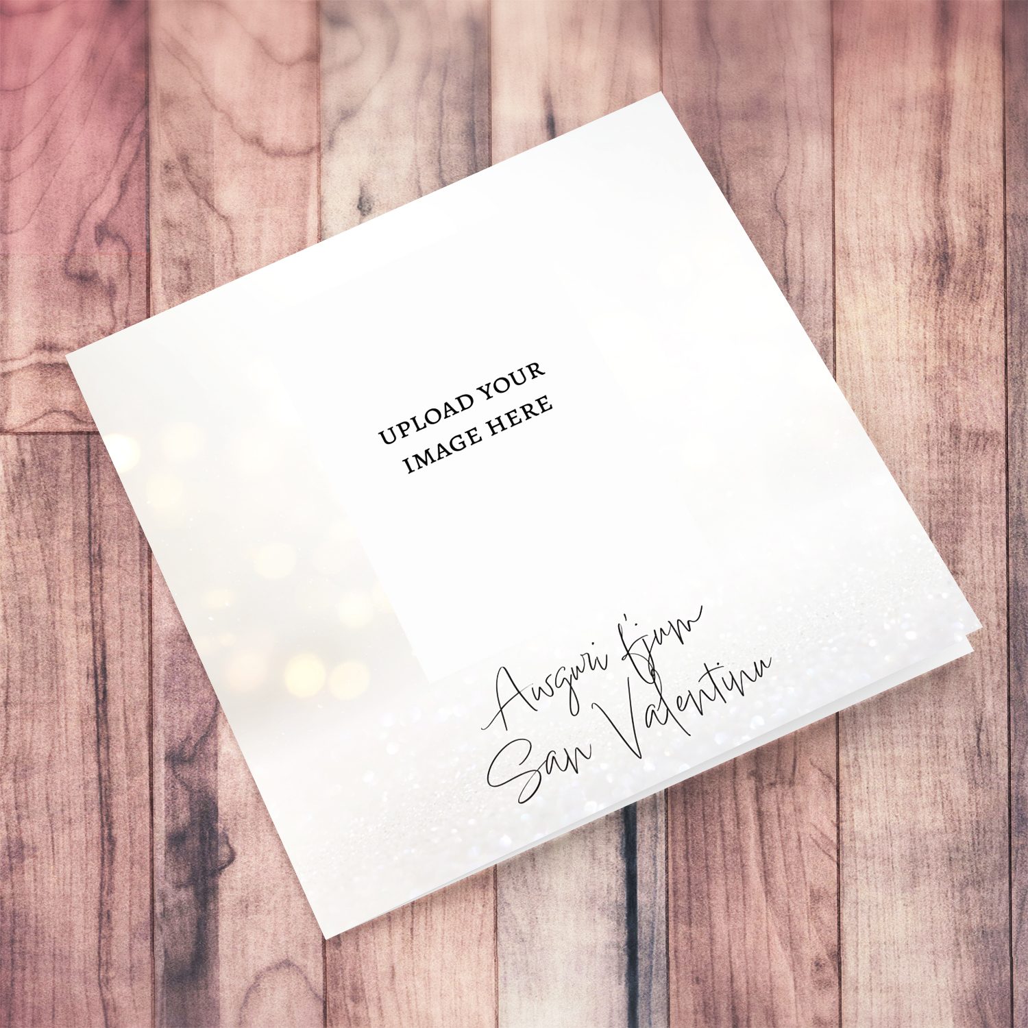 Dainty and elegant photo Valentine's Card in light coloured background in Maltese