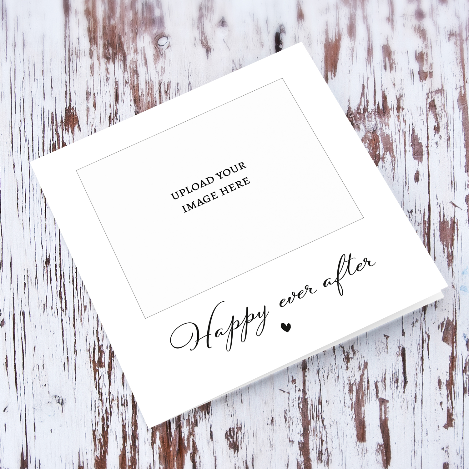 Minimalist & Monochrome photo card ideal of Weddings or Engagement in English (photo tip: black & white)