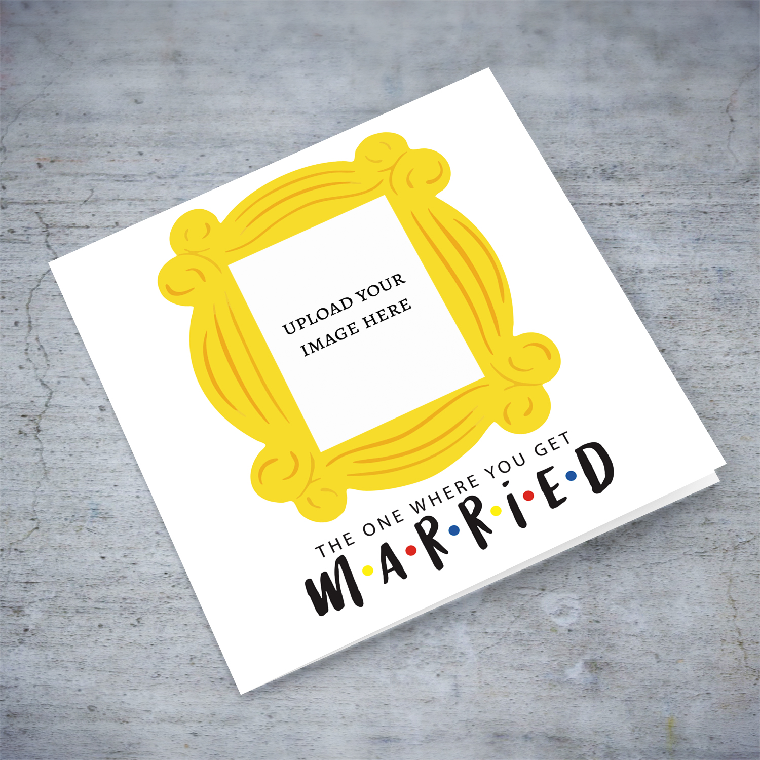 The one where you get married - Photo wedding card in English
