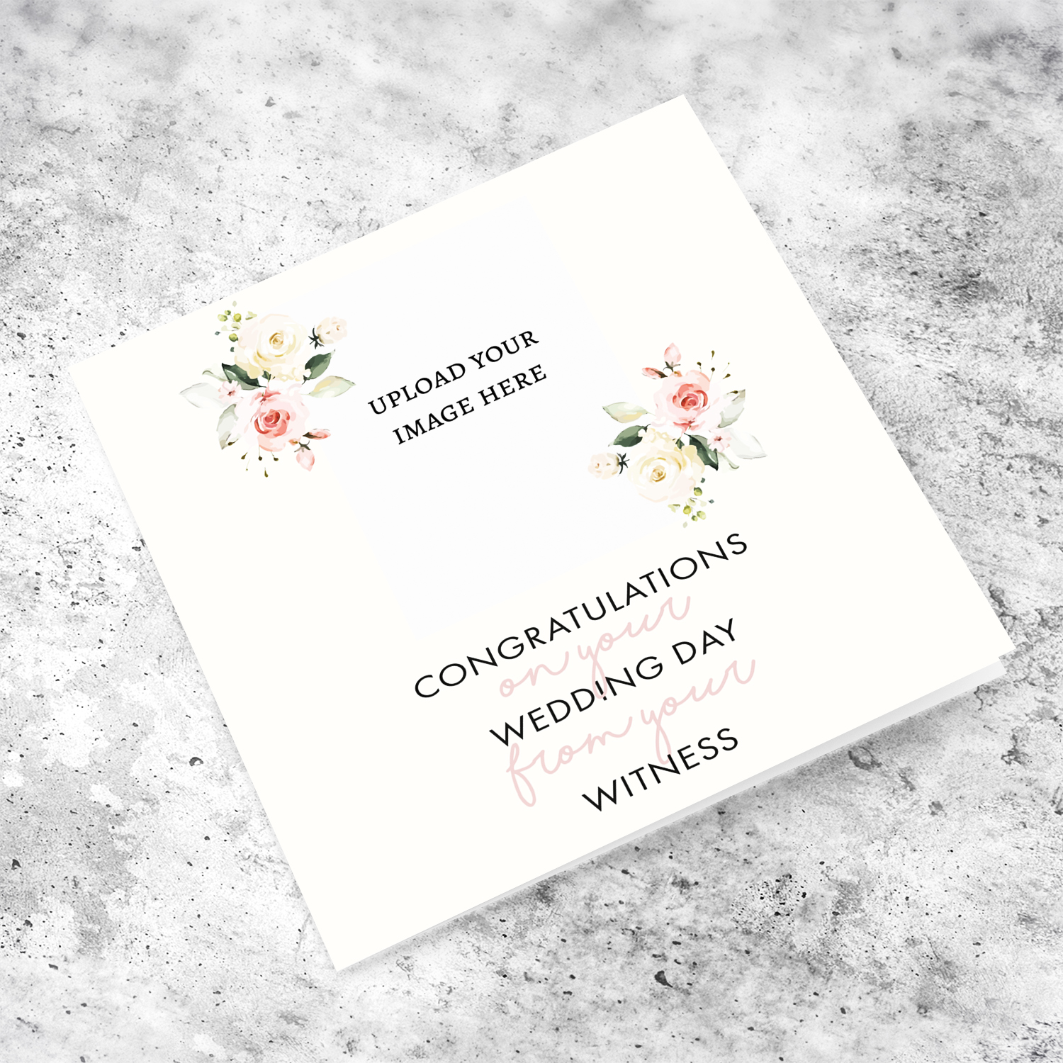 Cute & Dainty photo wedding card from WITNESS in English