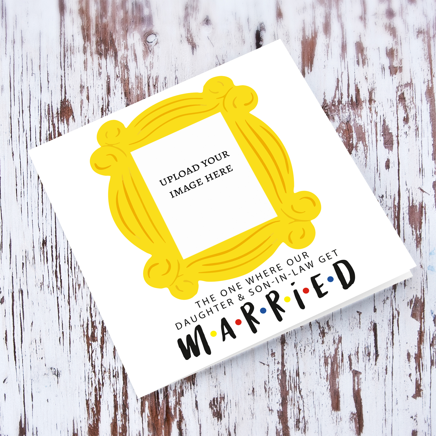 The one where you get married - Photo wedding card for daughter & son-in-law in English