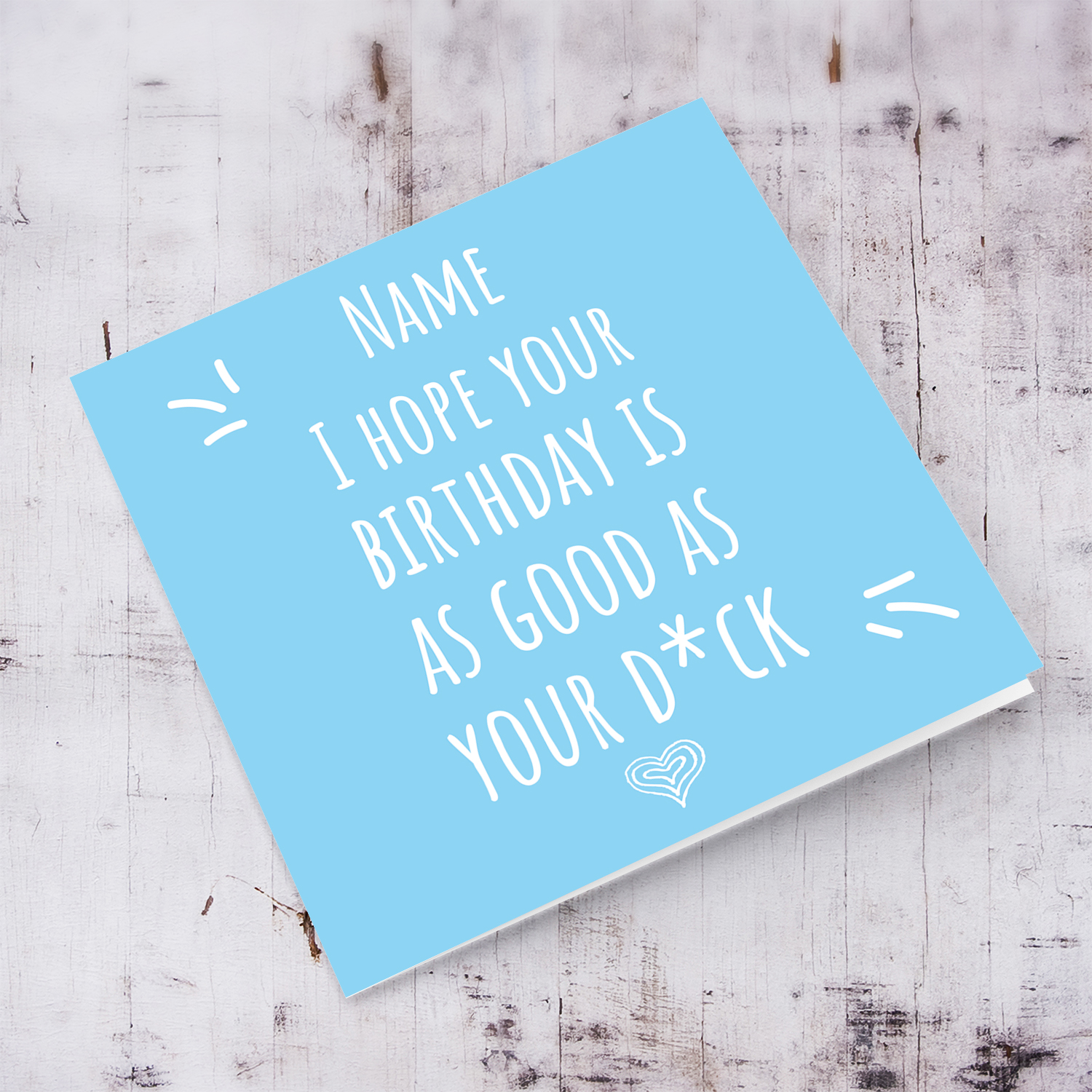 Funny birthday card for husband / boyfriend / partner in English (Personalisable)