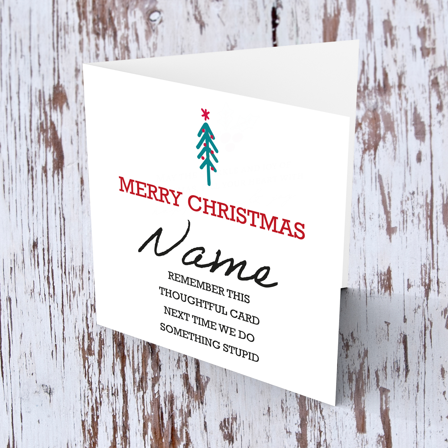 Funny personalisable Christmas card in English (plural) 
