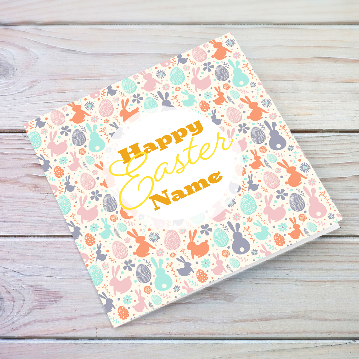 Easter themed background Easter card in English