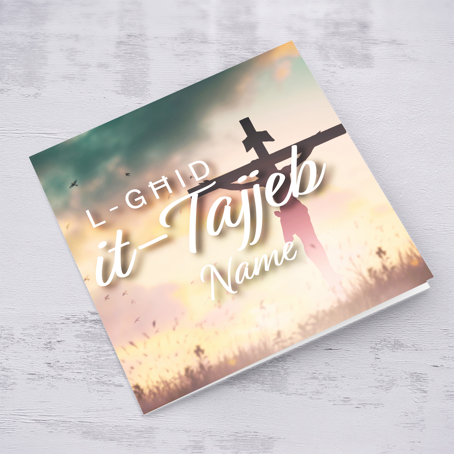 Religious themed Easter Card in Maltese (Personalisable)