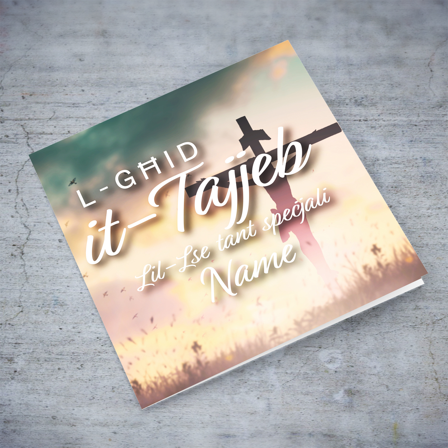 Religious themed Easter Card for LSE in Maltese (Personalisable)