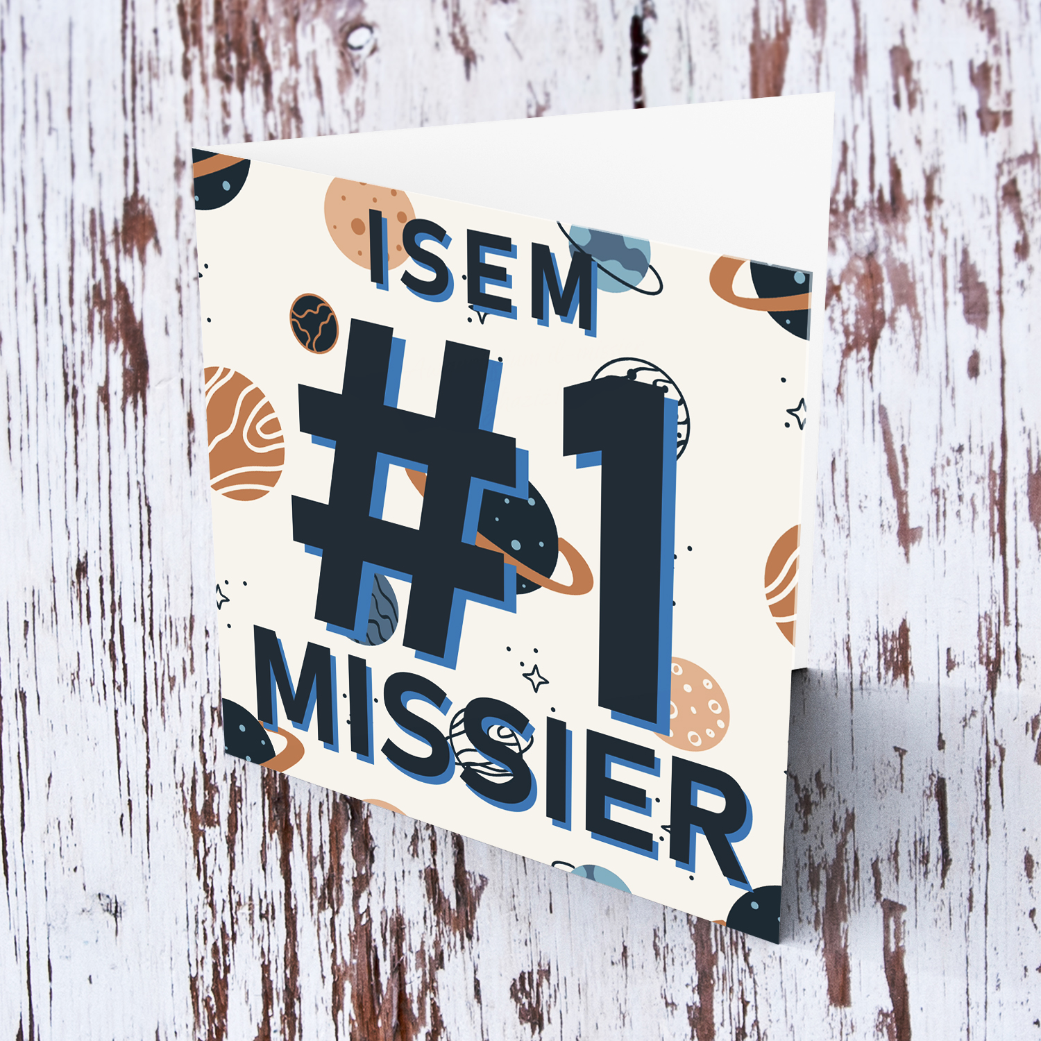 Number 1 DAD father's day card in Maltese (Personalisable)
