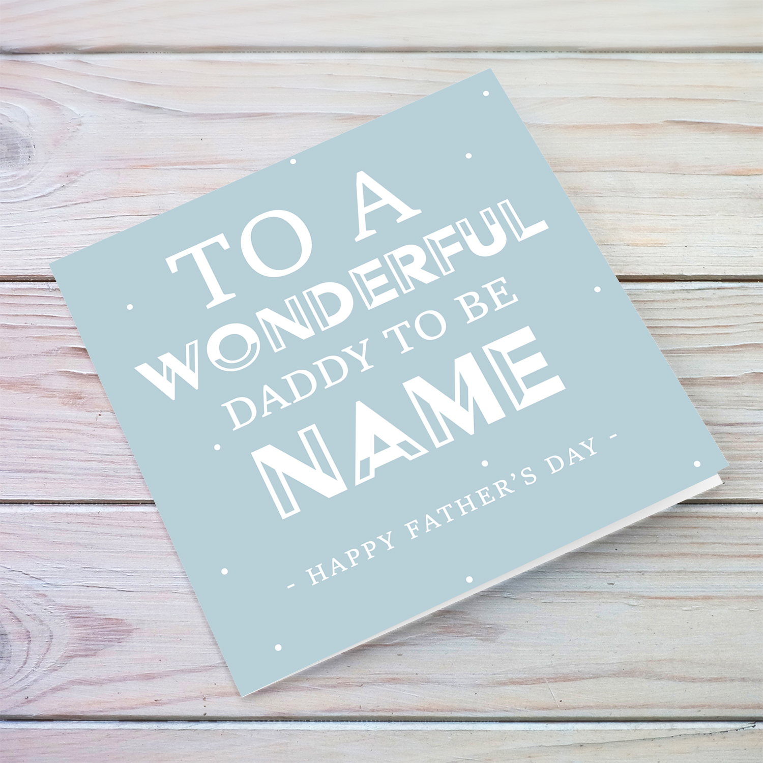 Father's day card for a wonderful daddy to be in English (Personalisable)