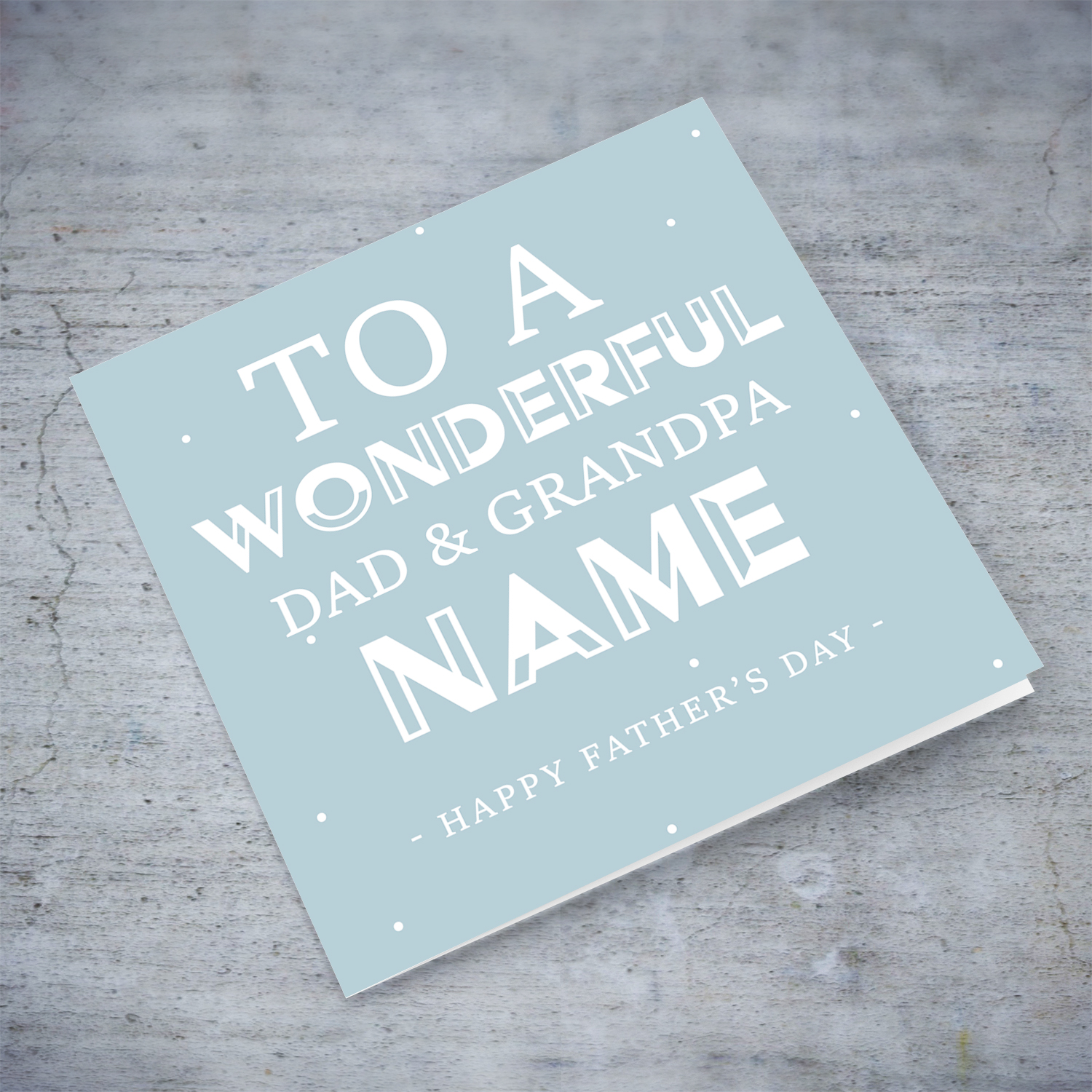 To a wonderful dad & grandpa father's day card in English (Personalisable)