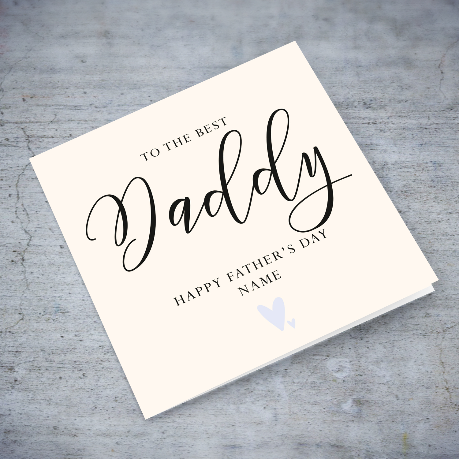 Cool, minimalist and modern father's day card for the best dad in English (Personalisable) 