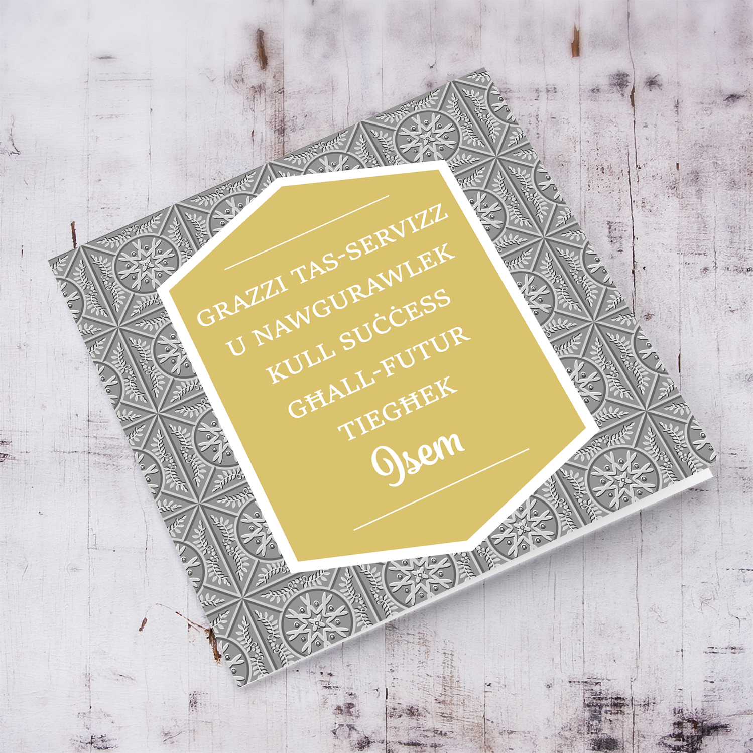 Formal farewell / retirement / thank you / good luck card in Maltese (Personalisable)