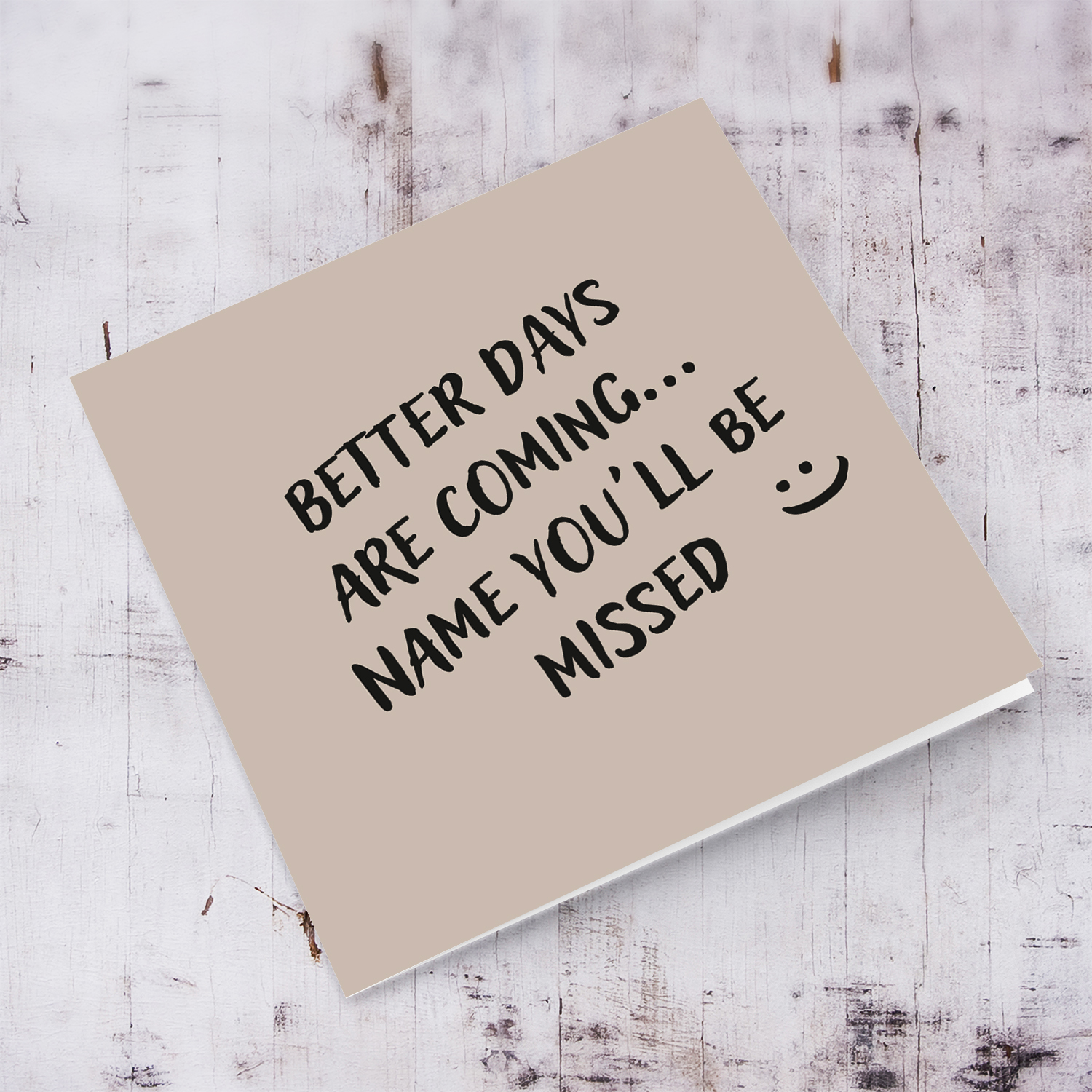 Farewell card / Retirement card in a plain background and black text in English 