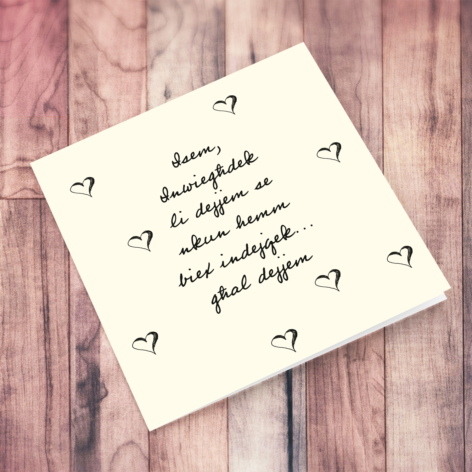 Black and light cream funny card for a loved one in Maltese (Blank Message)