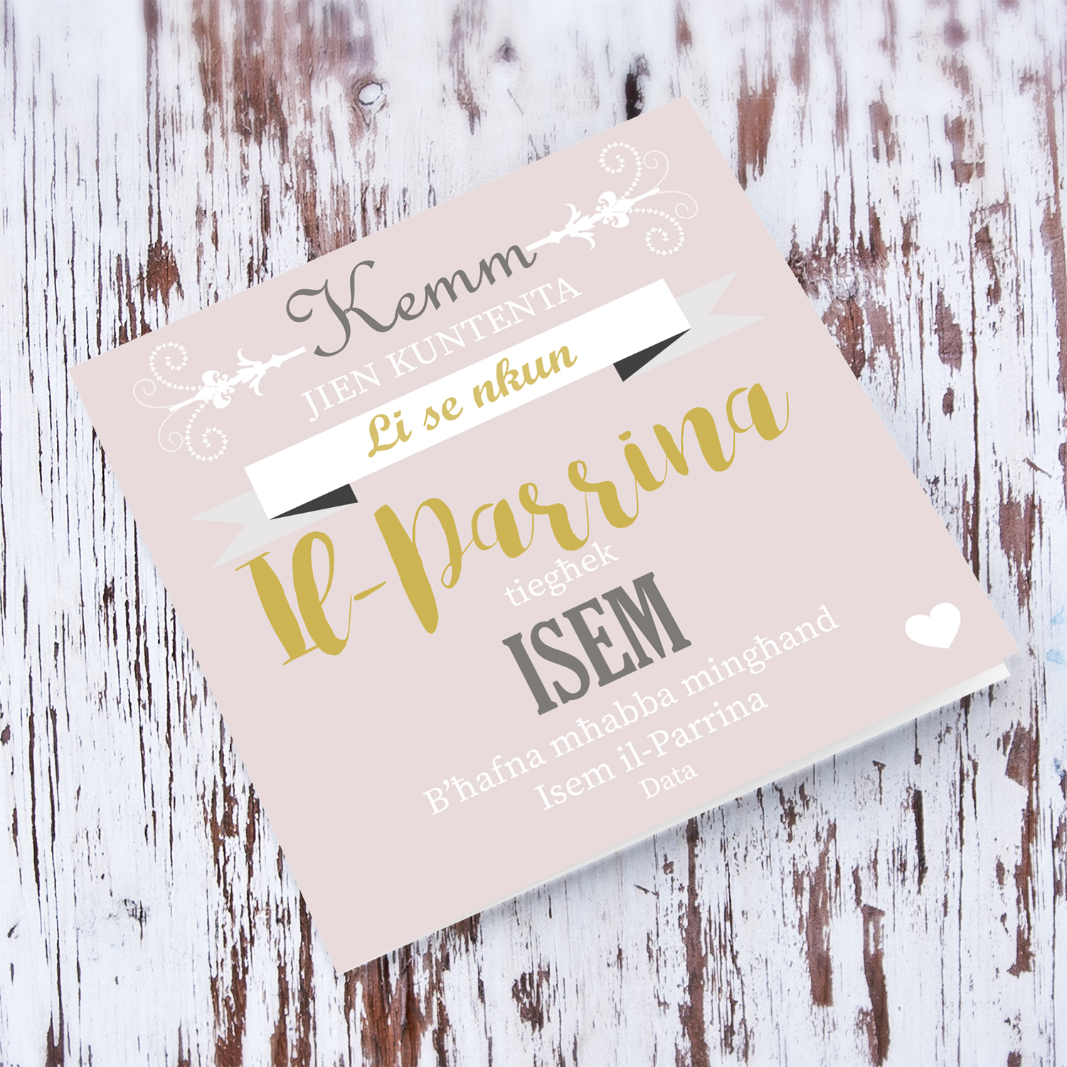 So happy to be your Godmother greeting card for girl in Maltese (Personalisable)