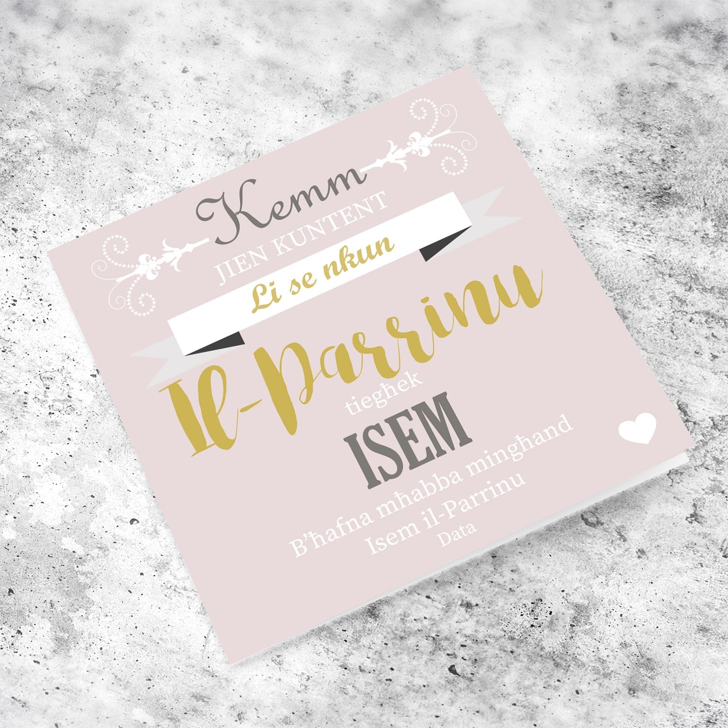 So happy to be your Godfather greeting card for girls in Maltese (Personalisable)