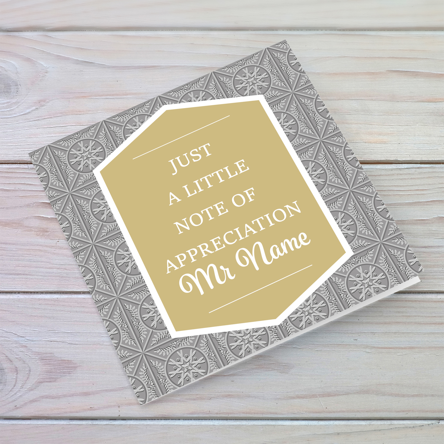 Just a little note of appreciation - thankyou card for teacher / lse / head of school / assistant head / carer in English (MALE & personalisable)