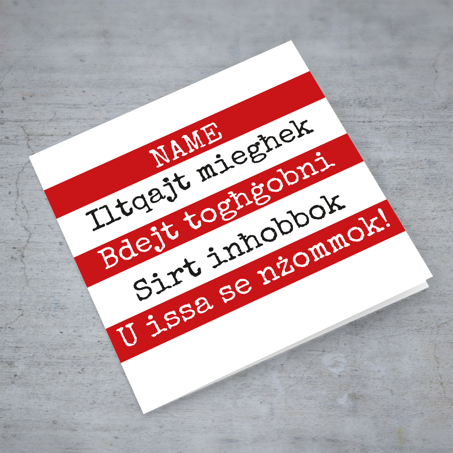 Iltqajt miegħek Maltese Valentine's Card (Personalisable)