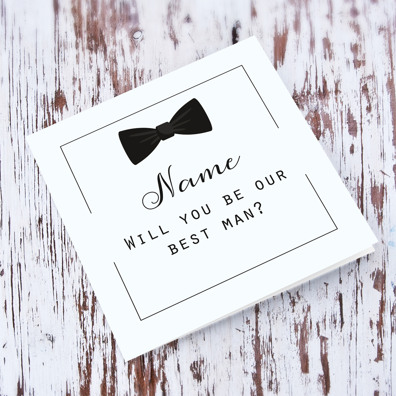 Will you be my best man card in English (Personalisable)