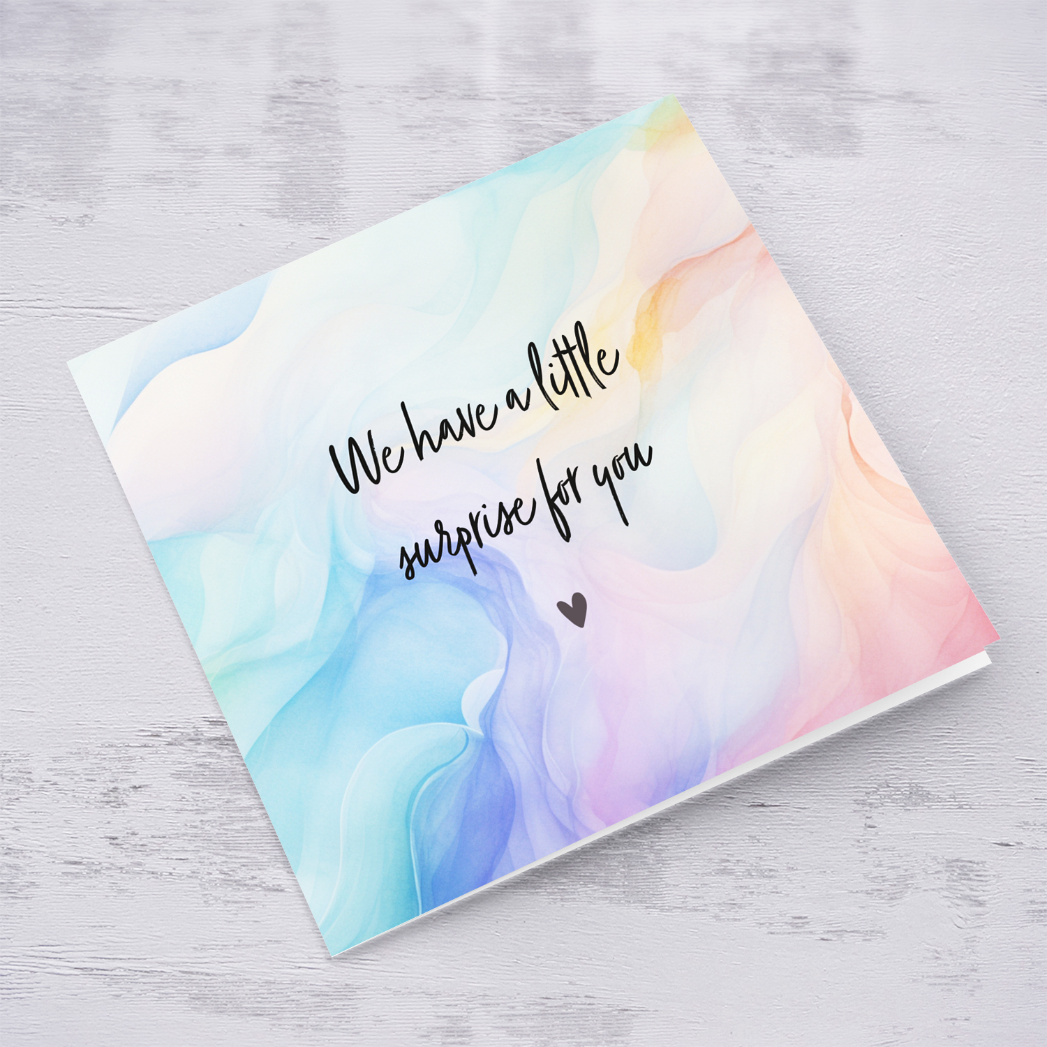 Water colour background baby announcement card - You're going to be an uncle