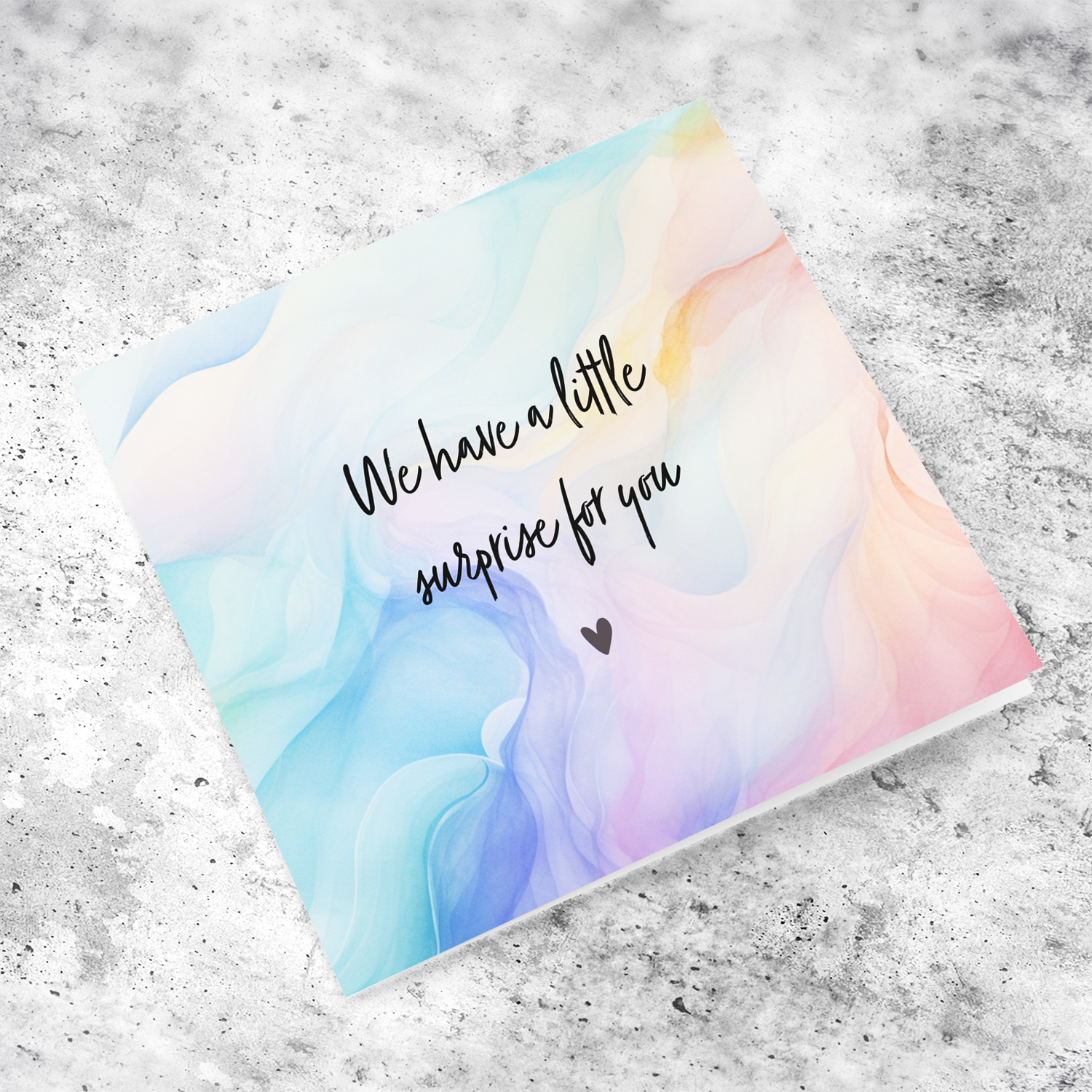 Water colour background baby announcement card - You're going to be Grandparents