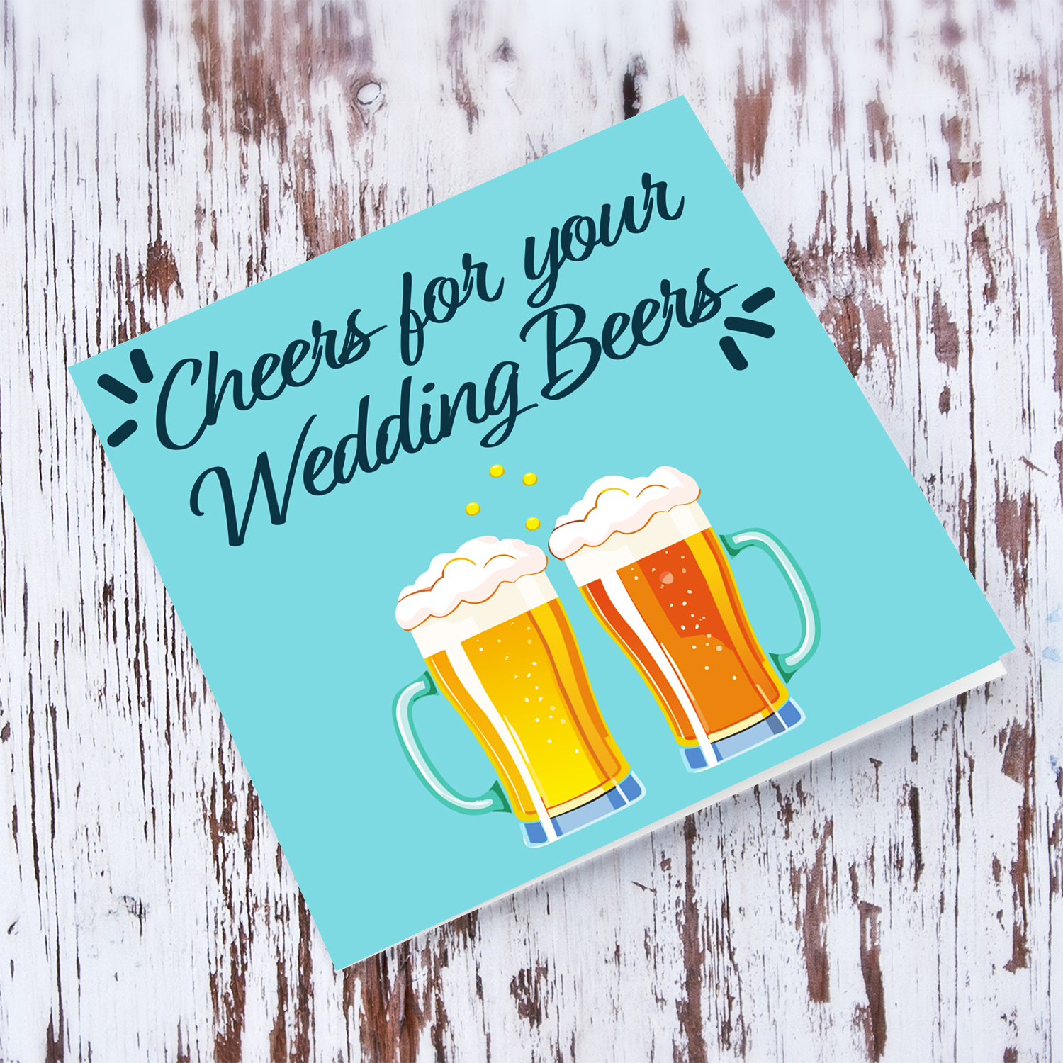 Cheers for your Wedding Beers - Bachelor Party card in English