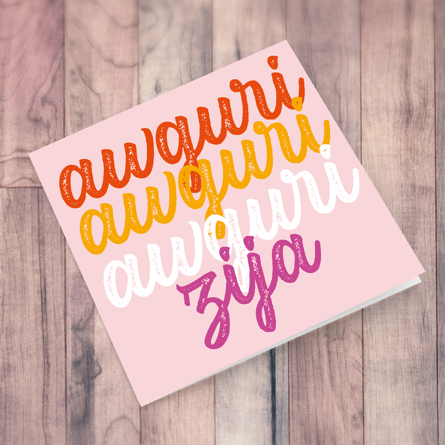 Colourful birthday card for aunt in Maltese