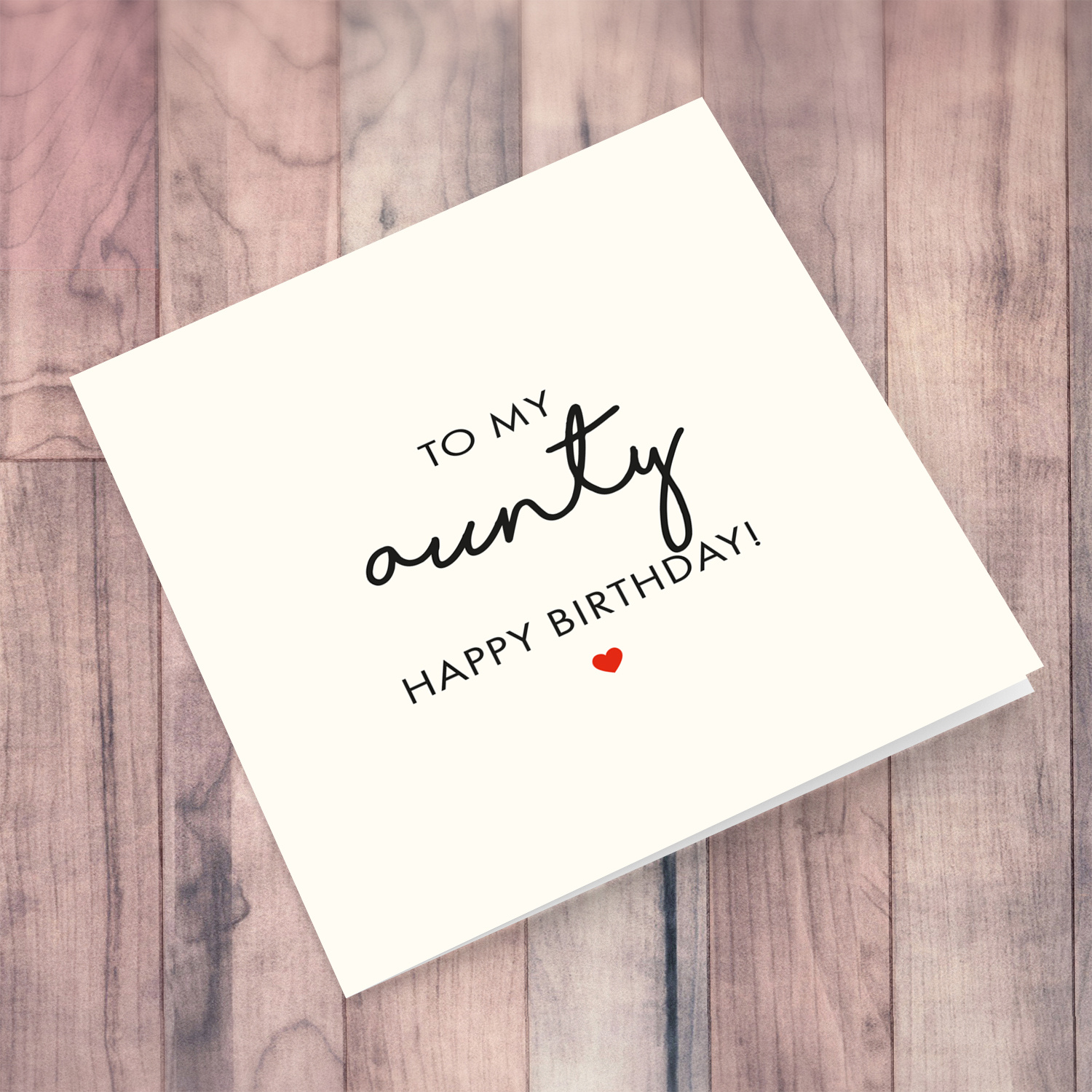 To my Aunty Birthday Card in English