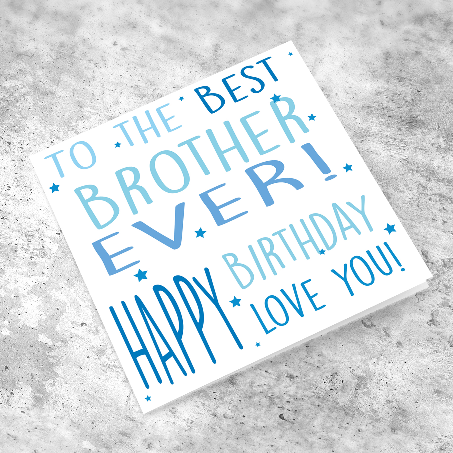 To the best brother ever birthday card in english