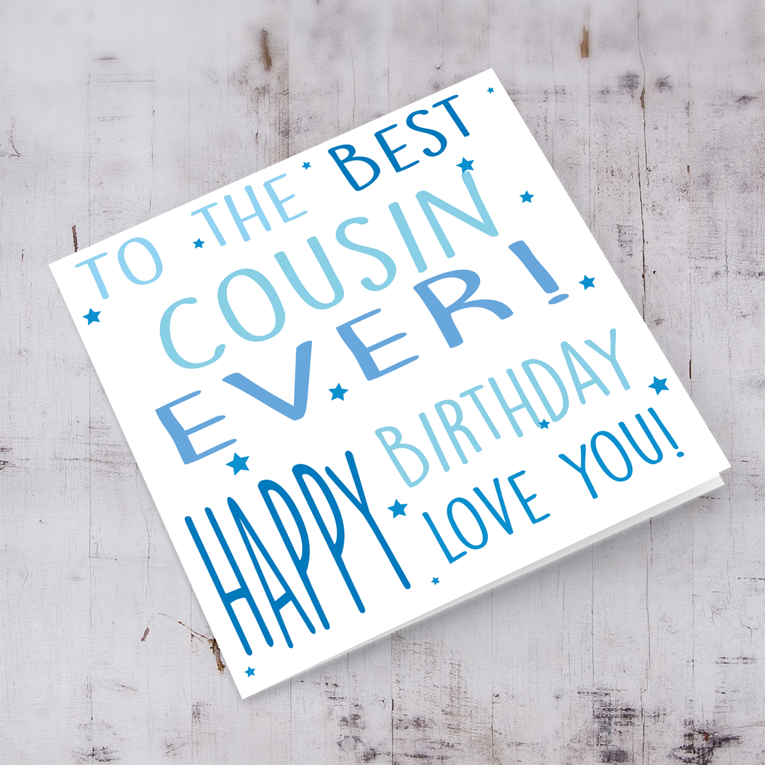 To the best cousin (male) birthday card in English