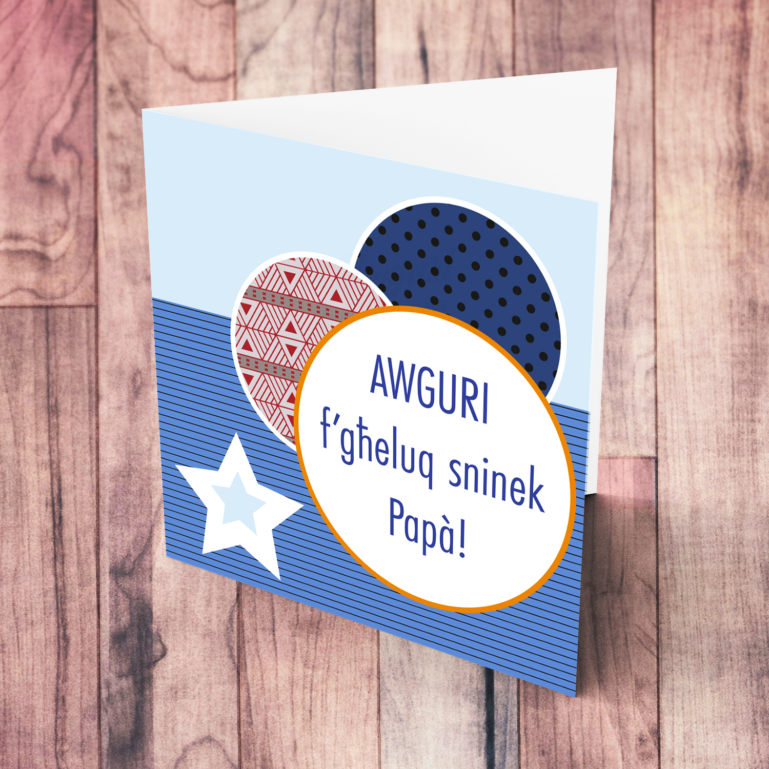 Birthday card for father in Maltese