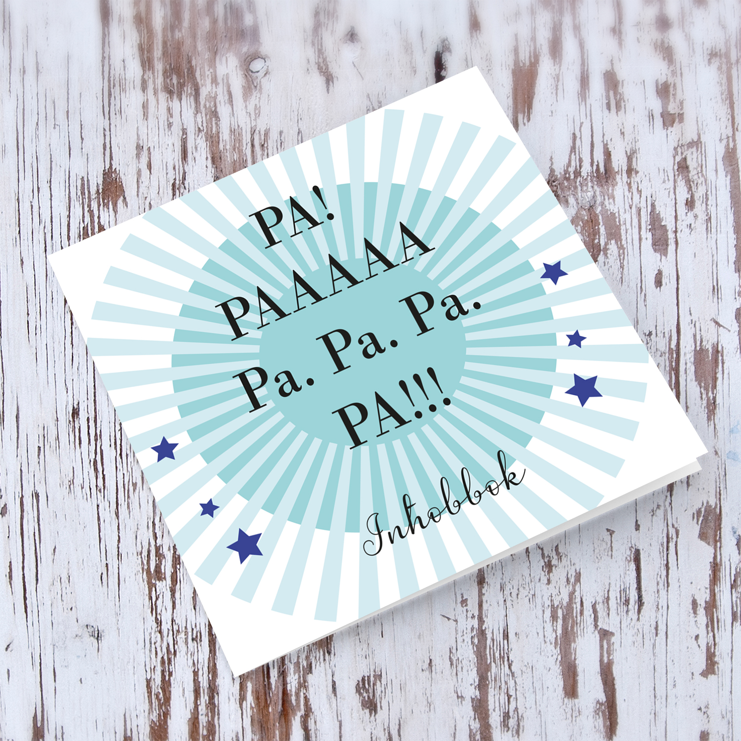 Funny Birthday Card for dad with stars in Maltese