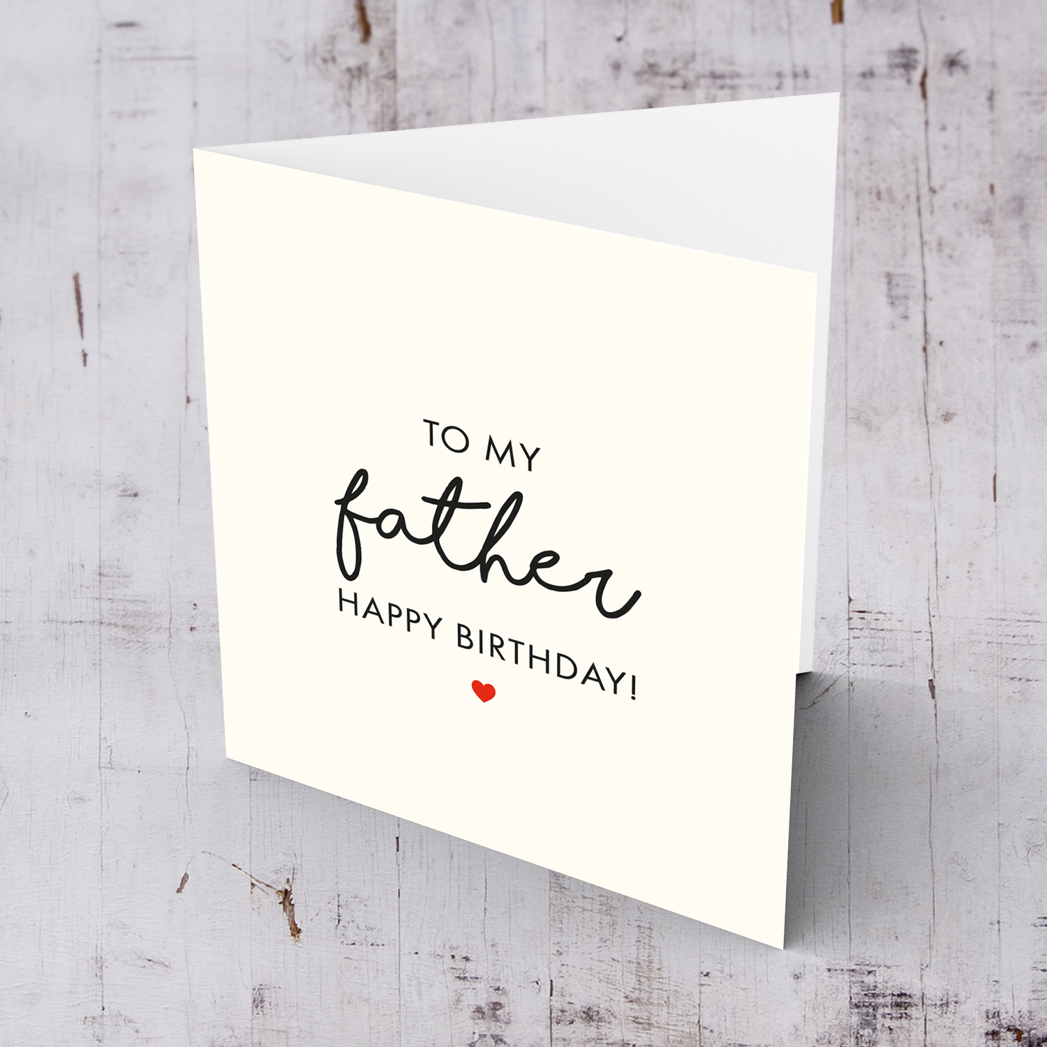 To my Father Birthday Card in English