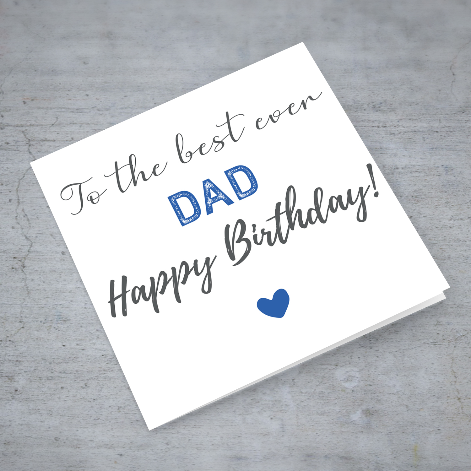 To the best dad Birthday card in English