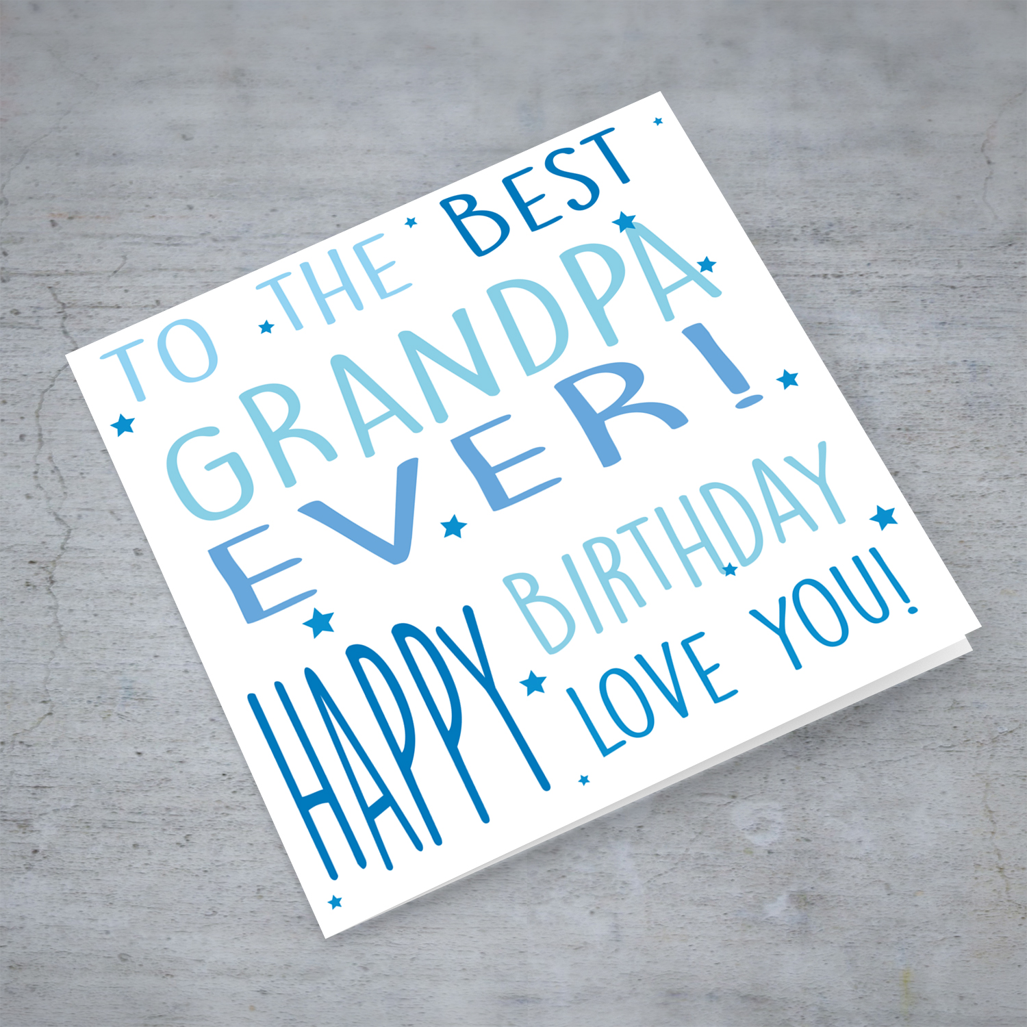 To the best grandpa ever birthday card in English