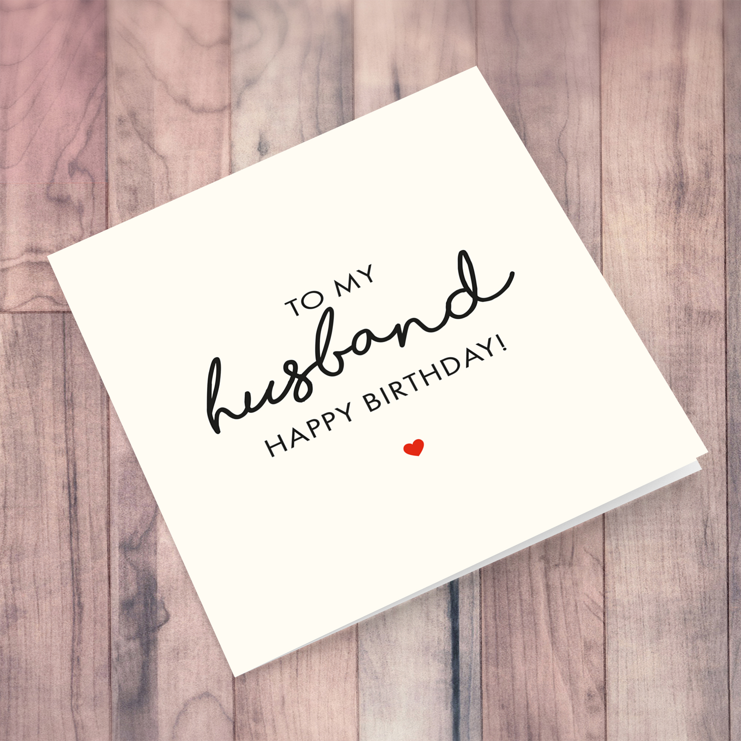 To my husband Happy Birthday Card in English