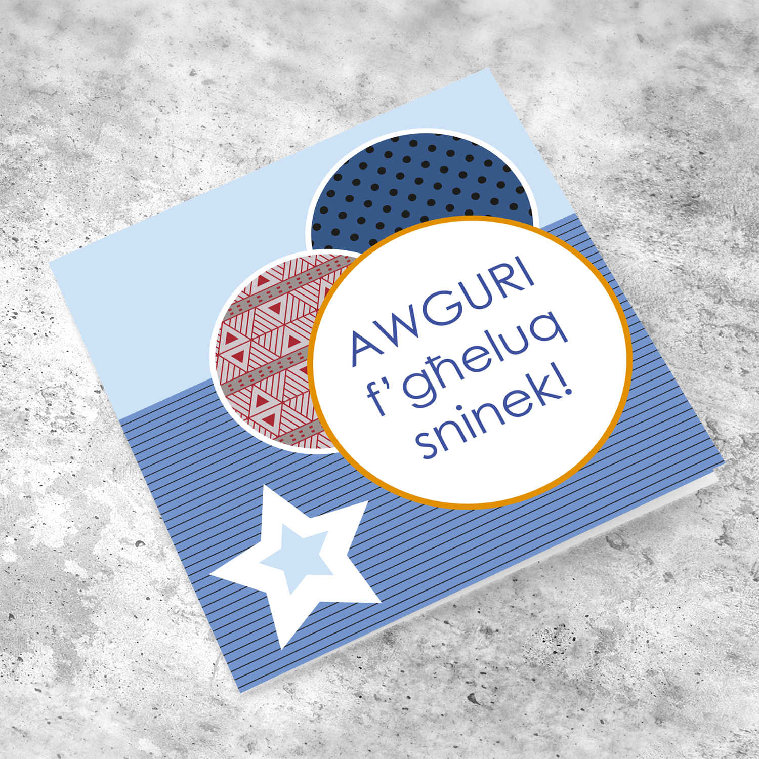 Birthday card for males in Maltese