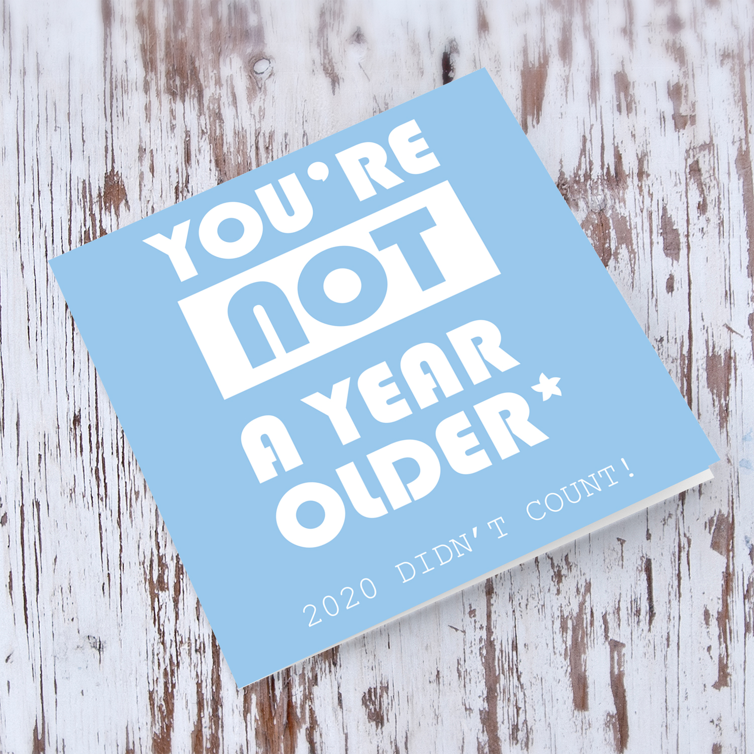 Funny birthday card 2020 didn't count in English