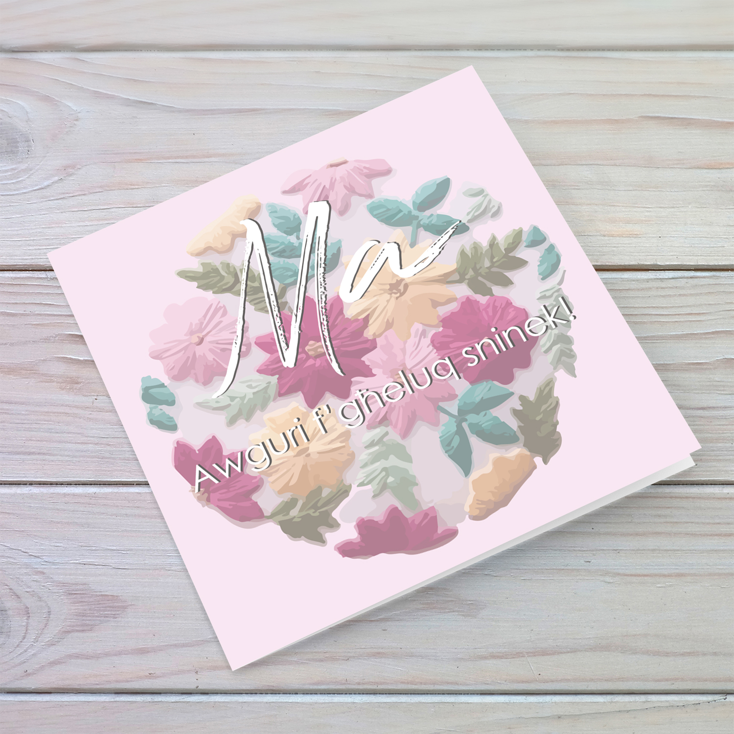 Birthday card for mother in Maltese
