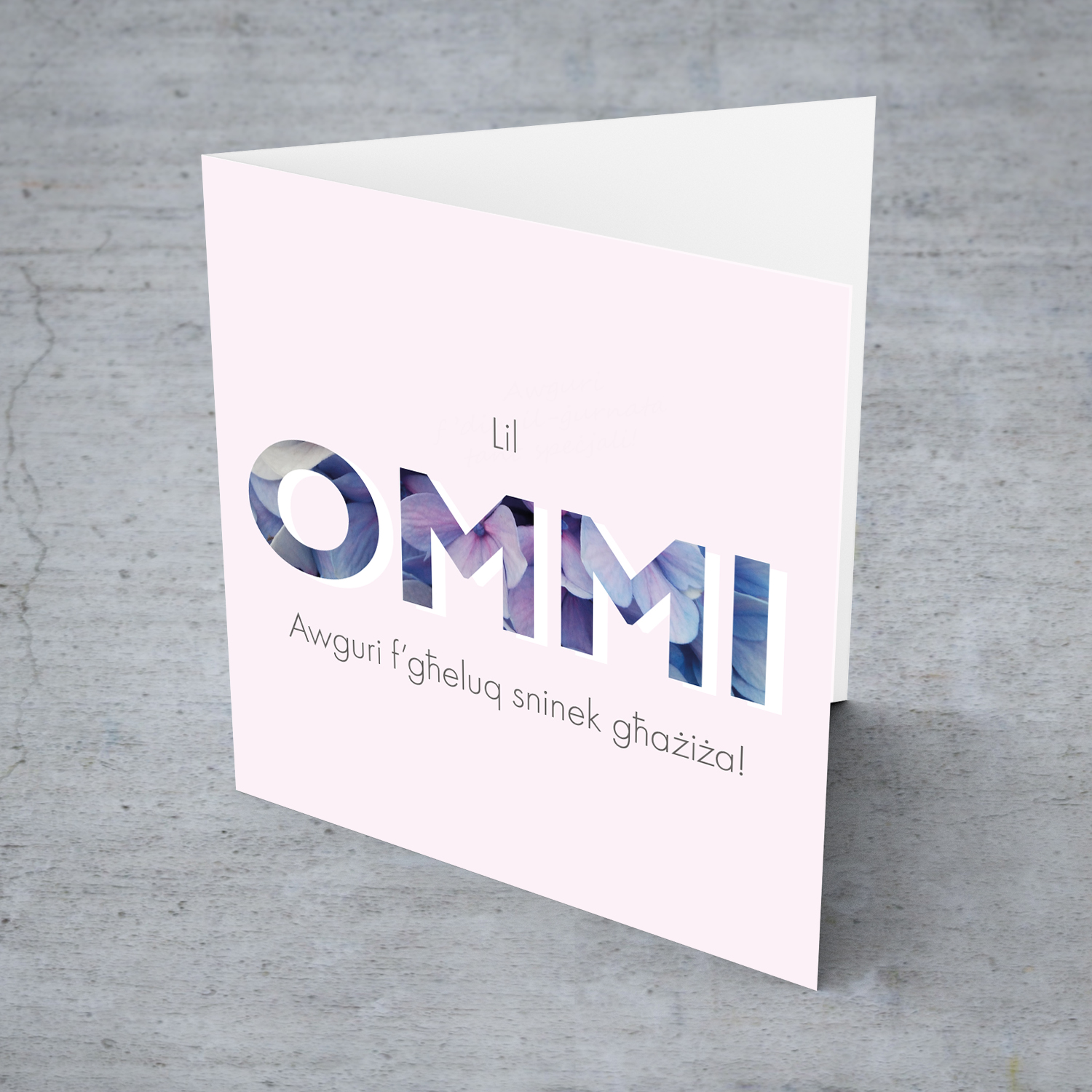 Birthday card for mother in Maltese