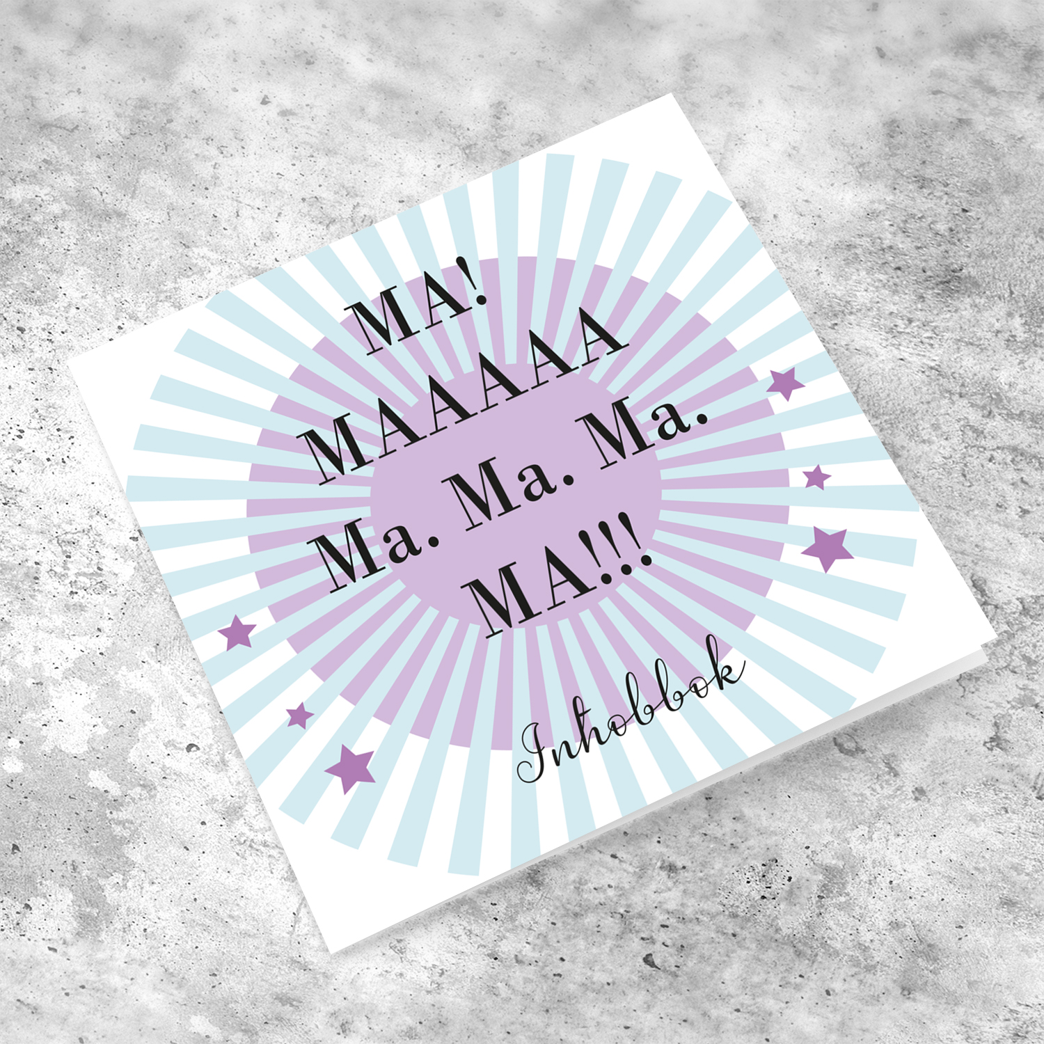 Funny birthday card for mum with stars in Maltese