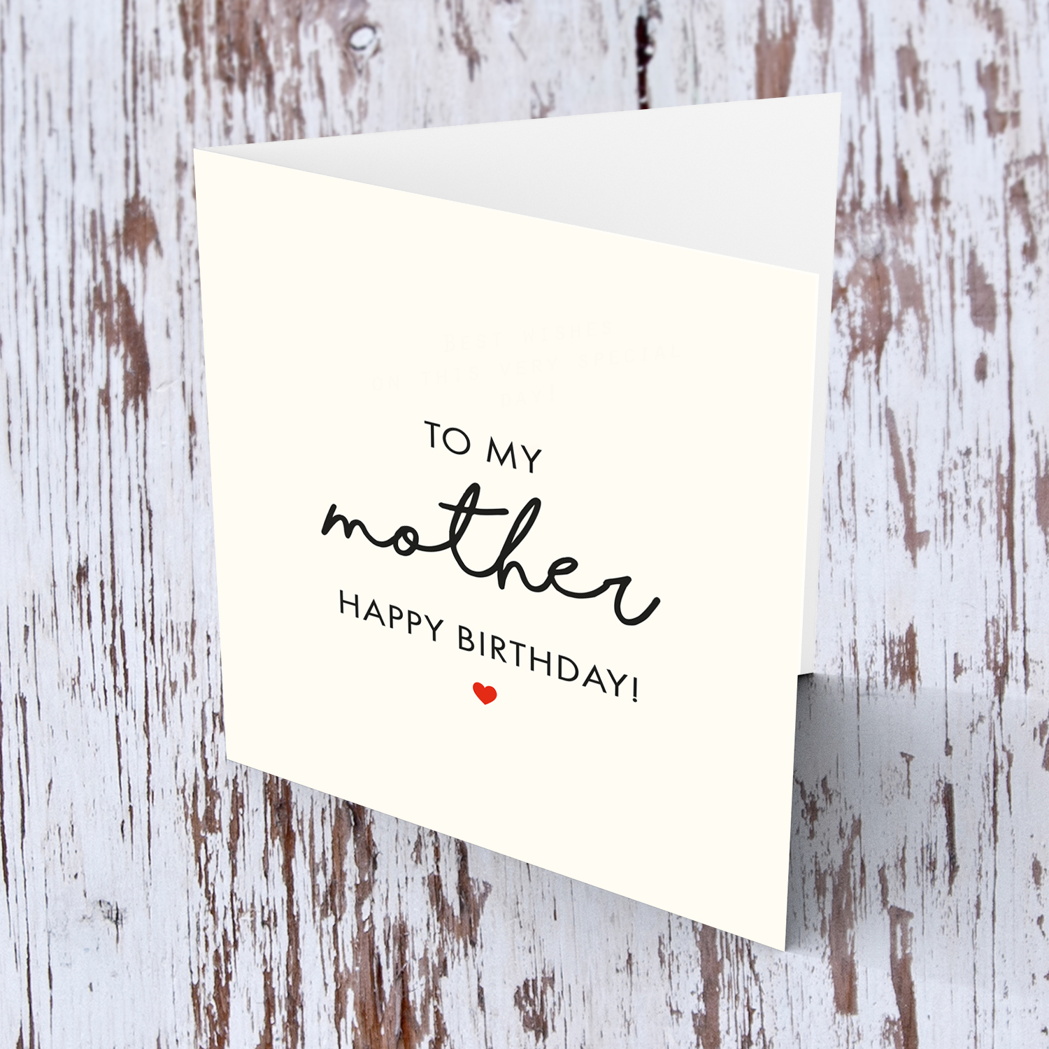 To my Mother Birthday Card in English