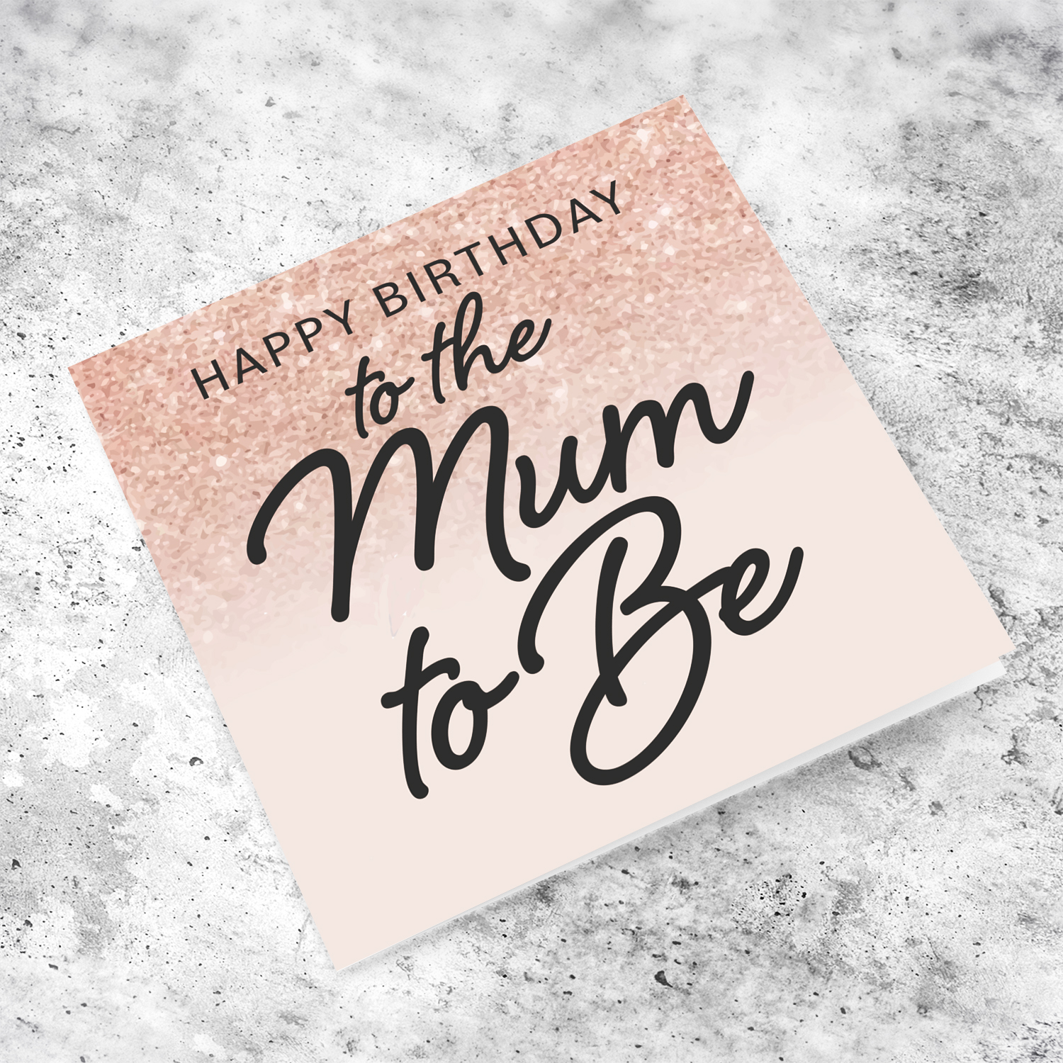 Dusty pink background mum to be birthday card in English
