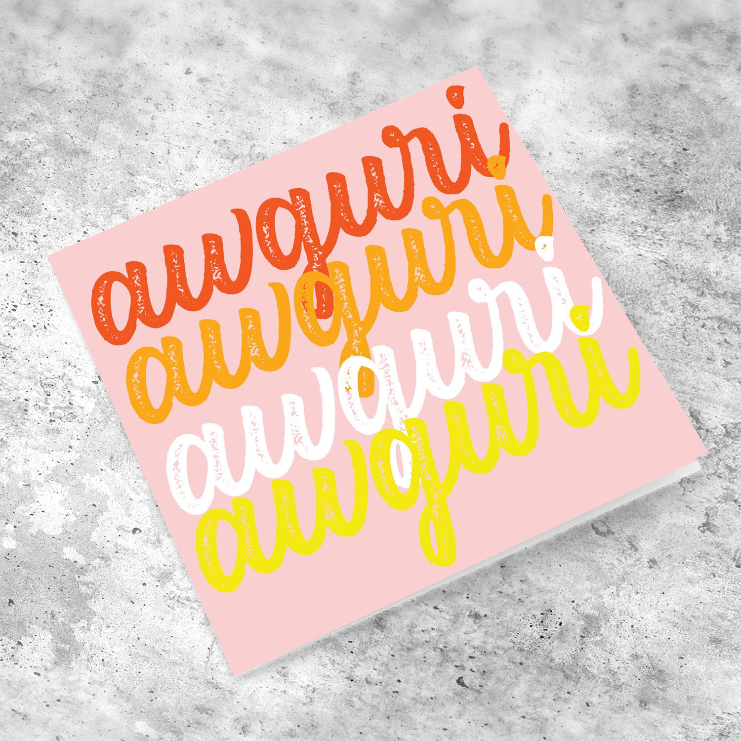 Awguri print open birthday card in Maltese