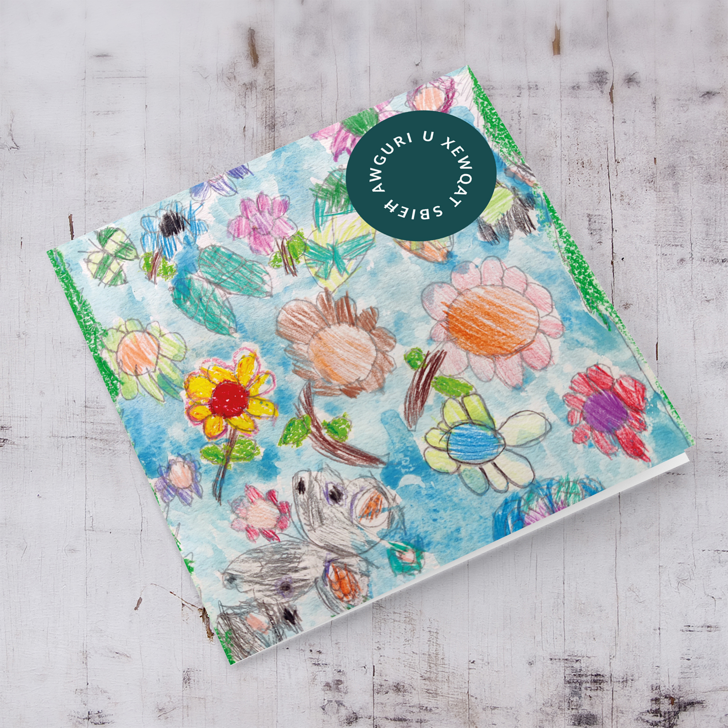 Colourful and full of flowers birthday card in Maltese by Elle Mamo