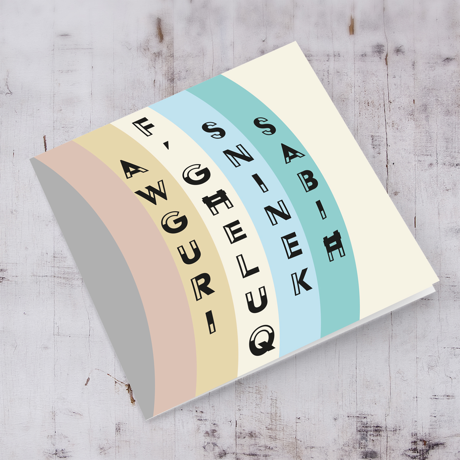 Various layers of pastel colours birthday card in Maltese (Male)