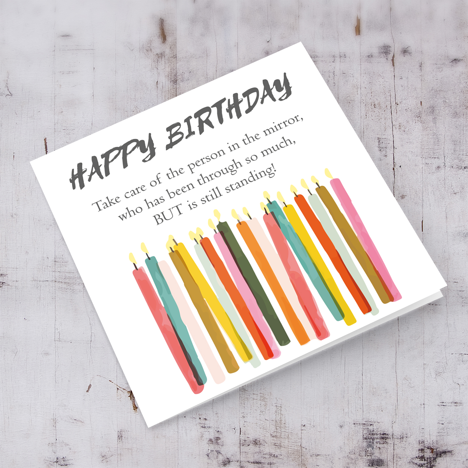 Candle themed birthday card for someone passing through a difficult moment in English