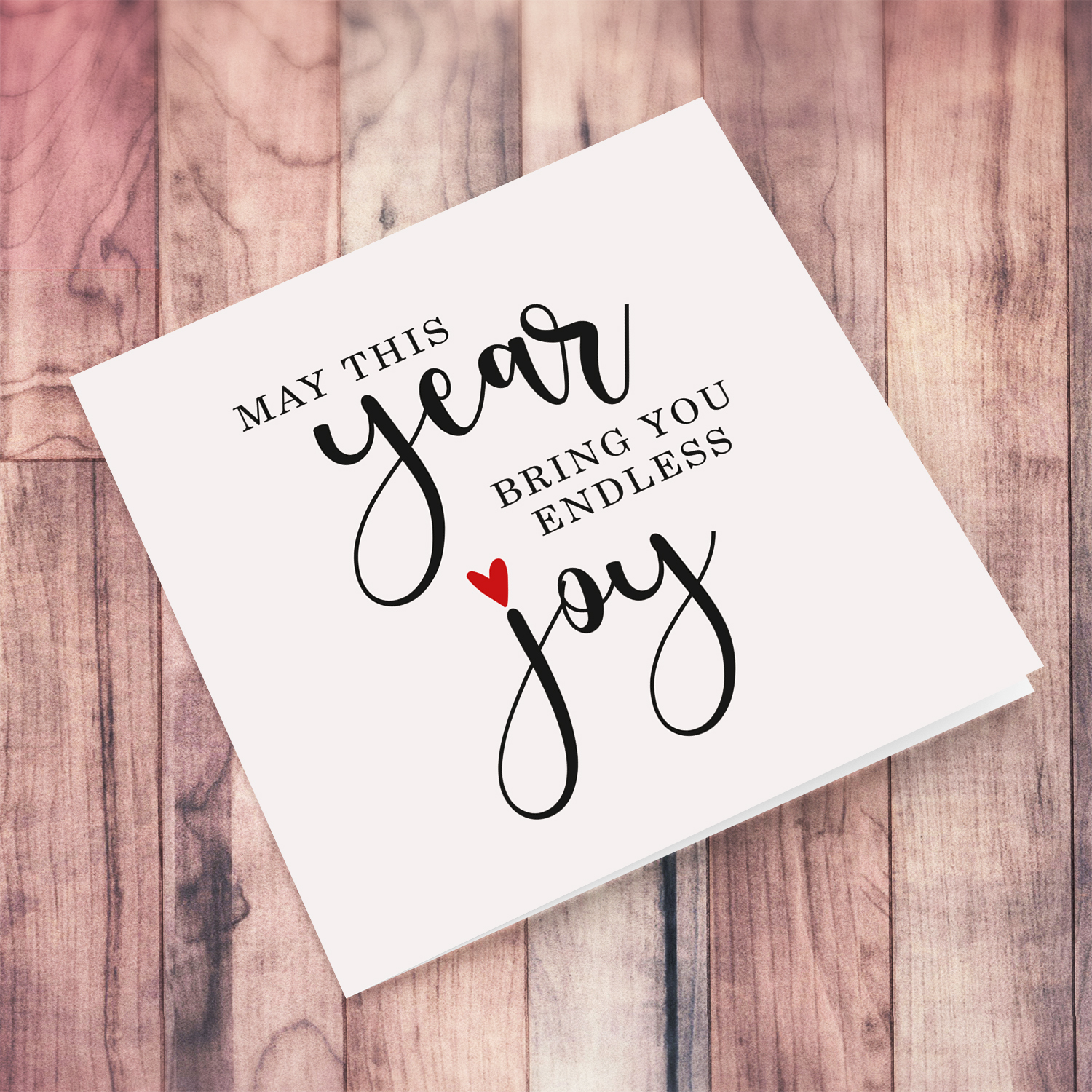 A beautiful birthday card in neutral background - May this year bring you endless joy in English (unisex & neutral)