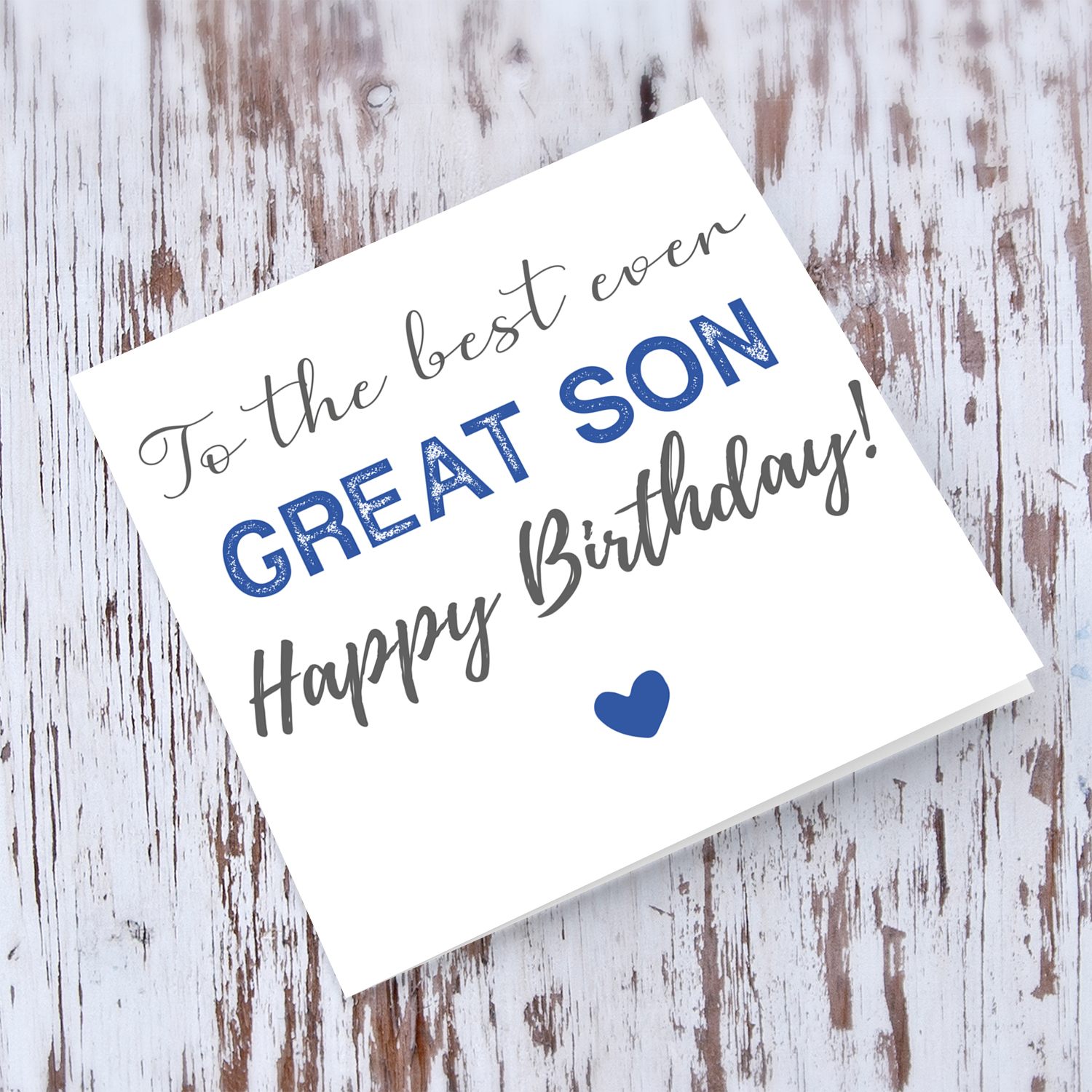 To the best ever great son birthday card in English