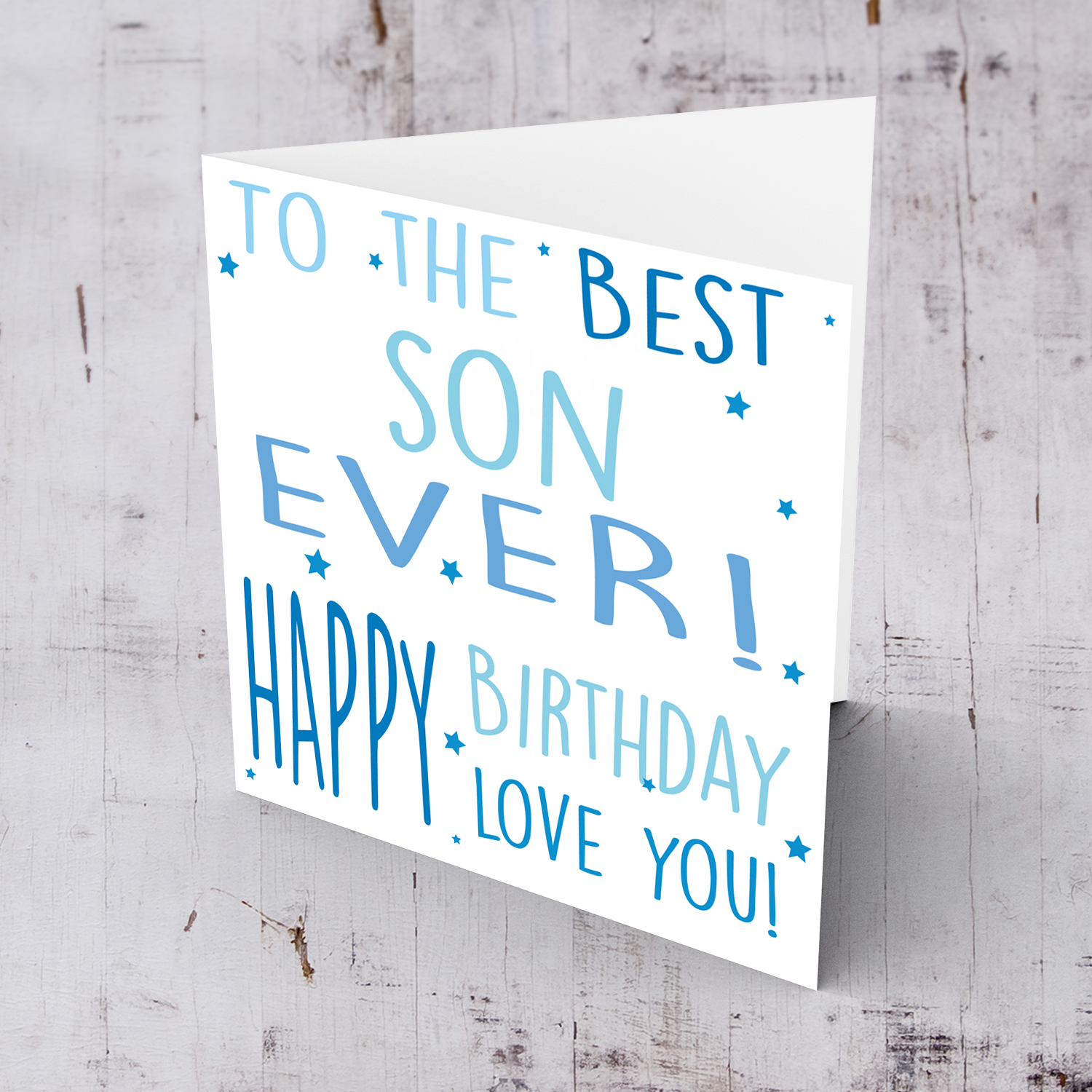 To the best son ever birthday card in English
